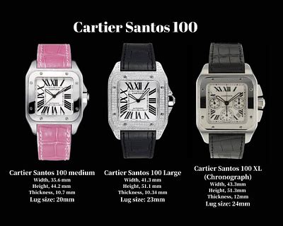 cartier santos size guide.